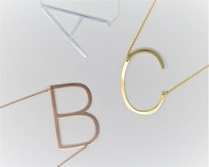 Large Letter Initial Necklace