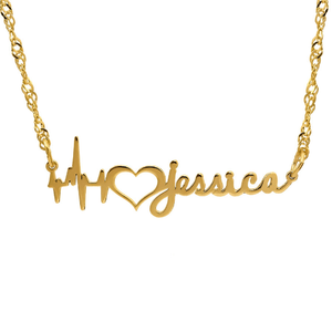 Heartbeat Name Necklace