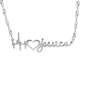 Heartbeat Name Necklace