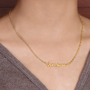 Heartbeat Name Necklace