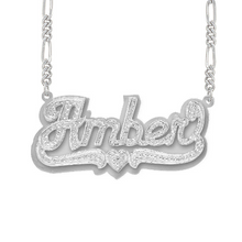 Load image into Gallery viewer, Double Plated &quot;Amber&quot; Name Necklace
