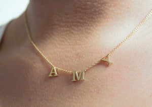 Tiny Spaced Out Name Necklace