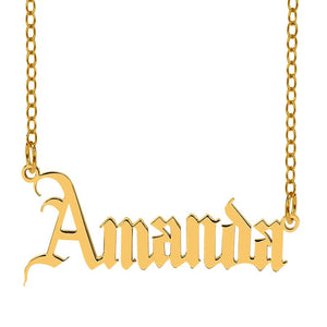 Gothic Name Necklace