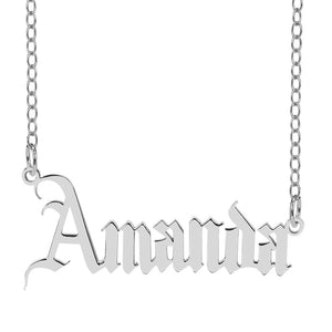 Gothic Name Necklace