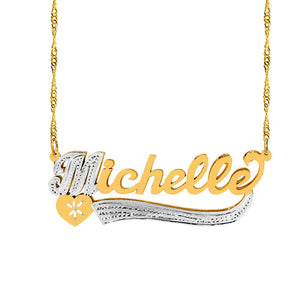 3 Style Double Plated Name Necklace