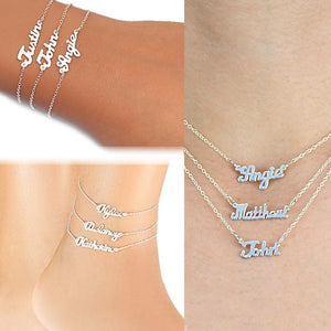 Three Name Necklace/Bracelet/Anklet