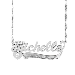 3 Style Double Plated Name Necklace