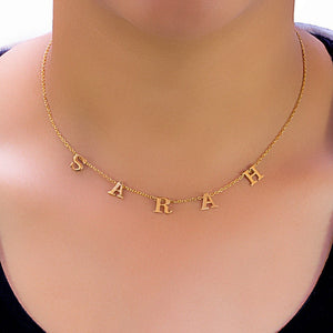 Tiny Spaced Out Name Necklace