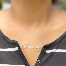 Load image into Gallery viewer, Crown Nameplate Necklace
