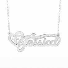 Load image into Gallery viewer, Double Plated Cross Name Necklace
