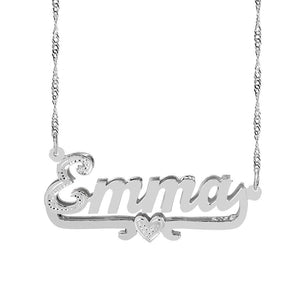 3 Style Double Plated Name Necklace