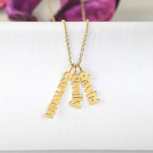 Vertical Name Necklace