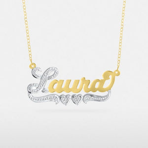 Rhodium Plate Name Necklace