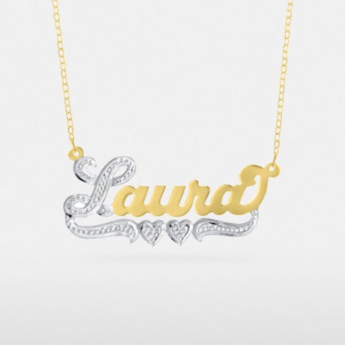 Rhodium Plate Name Necklace